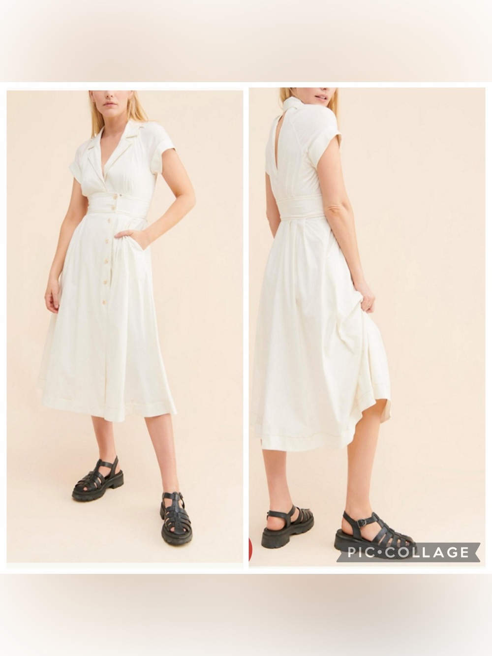 Maeve Anthropologie Poplin Midi Shirtdress Size 4 Petite
